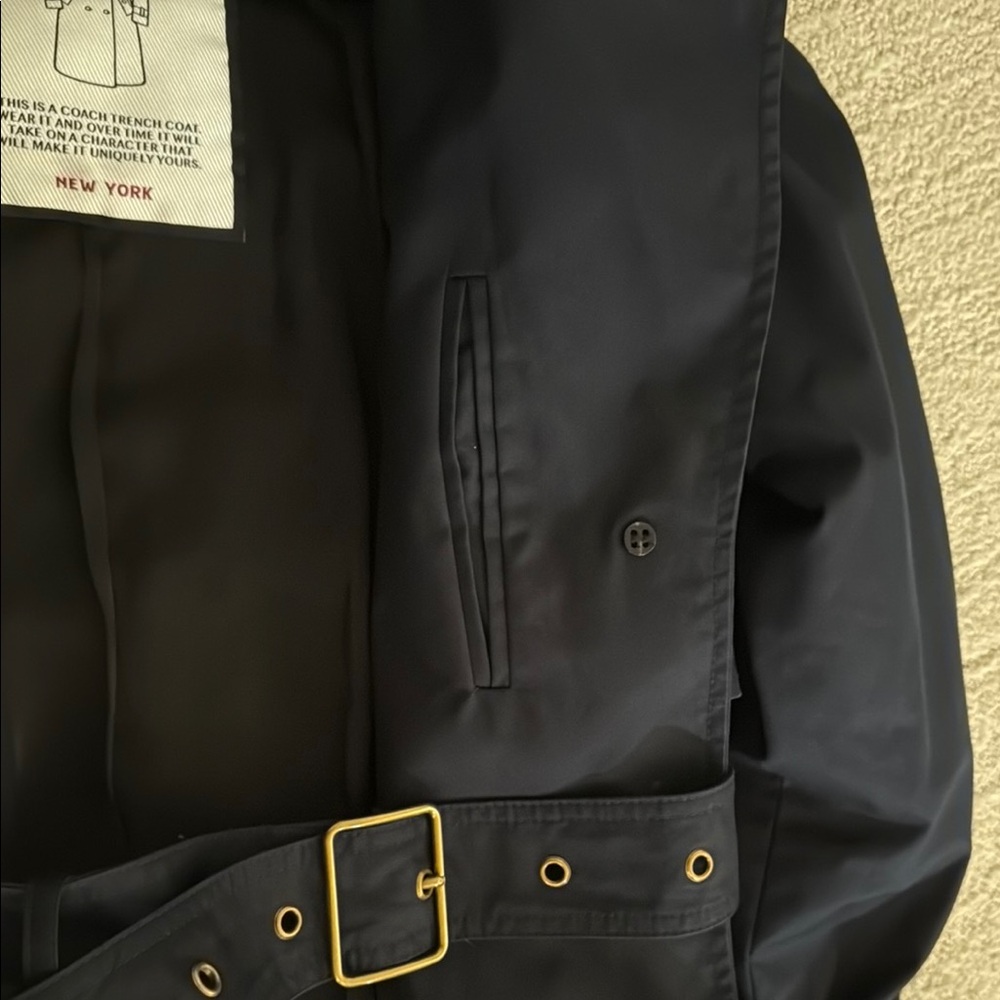 Coach Navy Trench Coat - Picture 15 of 16